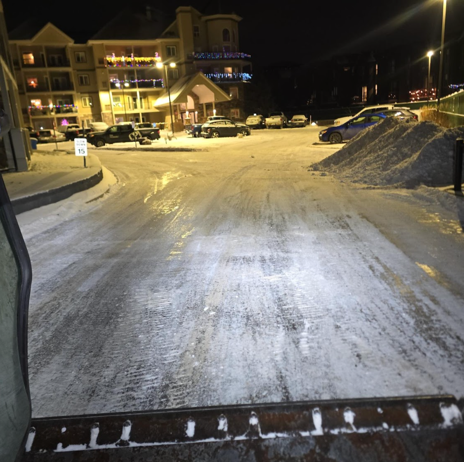 Commercial parking lot snow removal — push, pile and haul away services by Going Yard Edmonton